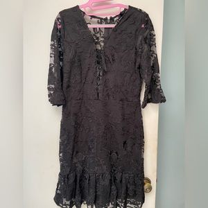 Black lace dress